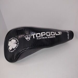 Top Golf Wood Golf Club Head Cover Black Silver